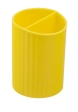 Стакан для письмового приладдя SFERIK, круглий, на 2 відділення, жовтий