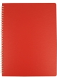 Зошит для нотаток BARK, А4, 60 арк.,клітинка, пластикова обкладинка, червоний