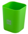 Стакан пластиковый для канц. принадлежностей, RUBBER TOUCH , светло-зеленый