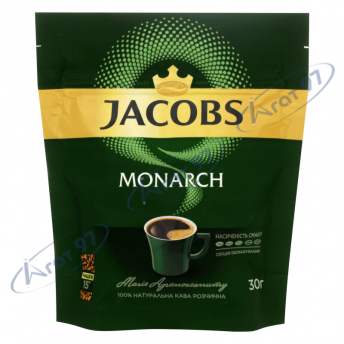  Кофе растворимый 30 г, пакет, JACOBS MONARCH