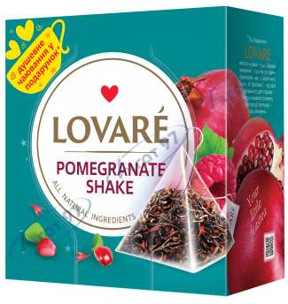 Чай чёрный 2г*15, пакет, "Pomegranate Shake", LOVARE