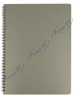 Зошит для нотаток BARK, А4, 60 арк.,клітинка, пластикова обкладинка, сірий