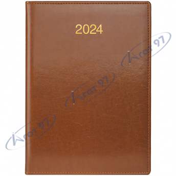 Щоденник 2024 Стандарт Soft з/т коричневий