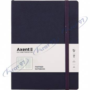 Книга записна Partner Soft L, 190*250, 96 арк, кліт, синя