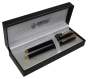 Комплект ручок (перо+ролер) в подарунковому футлярі L, чорный