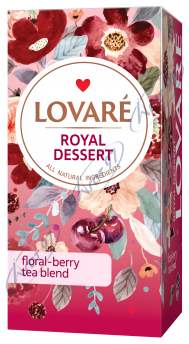 Чай квітковий 1.5г*24, пакет, "Королівський десерт", LOVARE