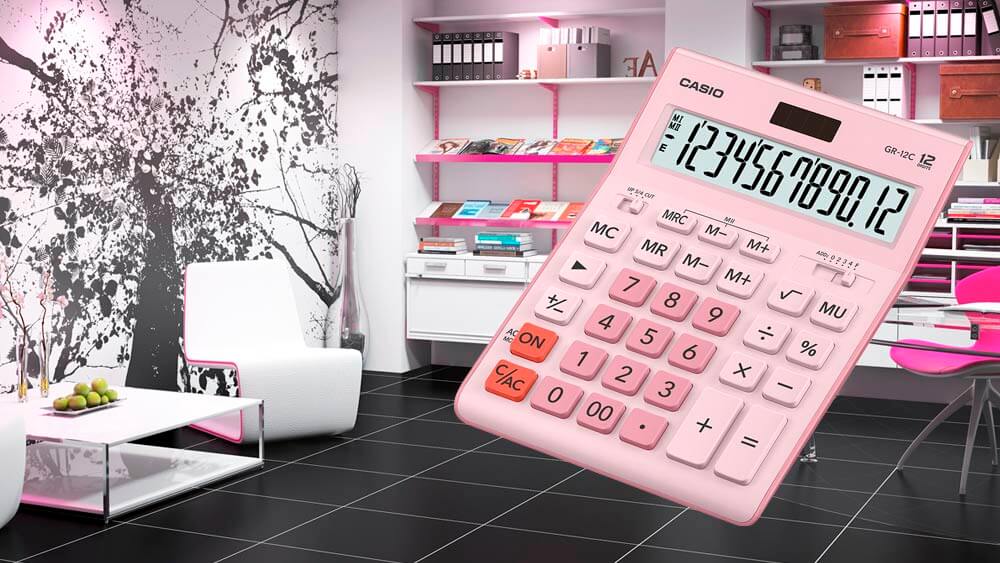Калькулятор Casio GR-12C Pink