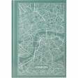 Книга записна А4 Maps London, 96арк., кліт., бірюзовий
