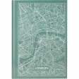 Книга записная А4 Maps London, 96 л., кл., бирюзовая