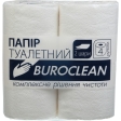 "Папір туалетний целюлозний "Buroclean", 4 рулони, білий
