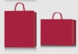 Пакет паперовий подарунковий, з великим дном 36х54х30см, малиновий
