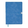 Щоденник недат. VELOUR, A5, блакитний, штуч.шкіра, 336 стор