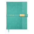 Щоденник датов. 2026 LEROY, A5, бірюзовий, штуч.шкіра