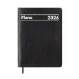 Щоденник датов. 2026 MEMORY, A5, чорний, штуч.шкіра