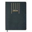 Щоденник датов. 2026 MEMORY, A5, зелений, штуч.шкіра