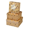 Коробки подарункові, набір 3шт, вкладені 1в1 - розмір найбільшої 20х20х9.5см