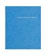 Зошит для записів BAROCCO, B5, 80 л., клітинка, пластикова обкладинка, блакитна