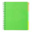 Тетрадь на пружине NEON, В5 (170x205), 120 л, клетка, 3 PVC разделители, PVC обложка, зеленый