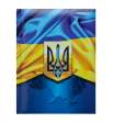 Записна книжка UKRAINE, А5, 80 арк., клітинка, тверда обкладинка, гл. ламінація з поролоном, темно-синя