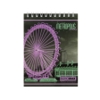 Блокнот на пружині зверху METROPOLIS, А6, 48 л., Клітка, картонна обкладинка, салатовий