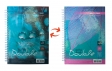  Книга записна DOUBLE, А6, 96 л., клітинка, тверда ламінована обкладинка, бірюзова/блакитн