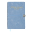 Щотижневик датов. 2026 VELOUR, A5, блакитний, штуч.шкіра