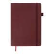 Блокнот діловий BRIEF А5, 96л, крапка, обкладинка штучна шкіра, бордовий