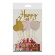 Набір топерів «Happy birthday» 10 шт, повітряні кульки, картон, для торта
