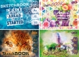 Скетчбук А4, 40 аркушів, клеєний, білий блок 120 г/м2, ART Line