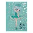  Блокнот LITTLE MISS, А-6, 64арк., кл., тб. обл., мат. лам.+лак, гліт, бірюзовий
