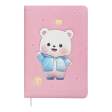 Блокнот BEAR, 155 х 108 мм, 80 арк., лінія, Soft PU обкладинка, рожевий, KIDS Line