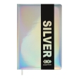 Щоденник шкільний SILVER, В5, 48 арк., тверд. обл., шт.шкіра/поролон, срібний