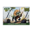 Альбом для малювання DINO, А4, 20 арк., 120 г/м2, на пружині, темно-зелений, KIDS Line