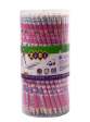 Олівець графітовий HB з гумкою  FLOWERS, 100шт. в тубі, KIDS Line