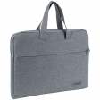 Сумка для документів текстильна А4, 1 відділ, світло-сіра
