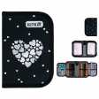Пенал Kite 1 отд., 2 отв., с наполнением 622H Black&Silver