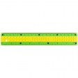 Лінійка пластикова 20см Kite Classic, зелено-жовта