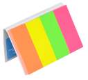Закладки паперові з клейким шаром, 20х50мм, 4х50 аркушів, неон, асорті