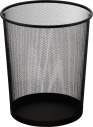 Кошик для паперів, 19 л, круглий, металевий, чорний