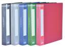 Папка пластикова, 2 R-образних кільця, А4, ширина торця 25 мм, асорті