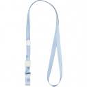 Шнурок для бейджа з силіконовим кліпом, світл. блакит 4551