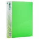 Папка на 4-х кільцях, 35 мм, прозора зелена