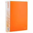Папка на 4-х кільцях, 35 мм, прозора помаранчева