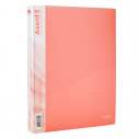 Папка на 4-х кільцях, 35 мм, прозора рожева