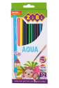 Олівці кольорові акварельні AQUA, 12 шт., KIDS LINE
