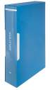 Папка пластикова з 80 файлами, А4, в пласт.чохлі, синя