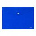Папка на кнопці, А4, непрозора , синя