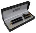 Комплект ручок (перо+ролер) в подарунковому футлярі L, чорный