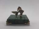 Статуетка Риби з бронзи на зеленому камені, 30х12х31мм