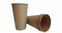  Стакан бумажный, 340мл, однослойный, крафт 50шт/уп BUROCLEAN
